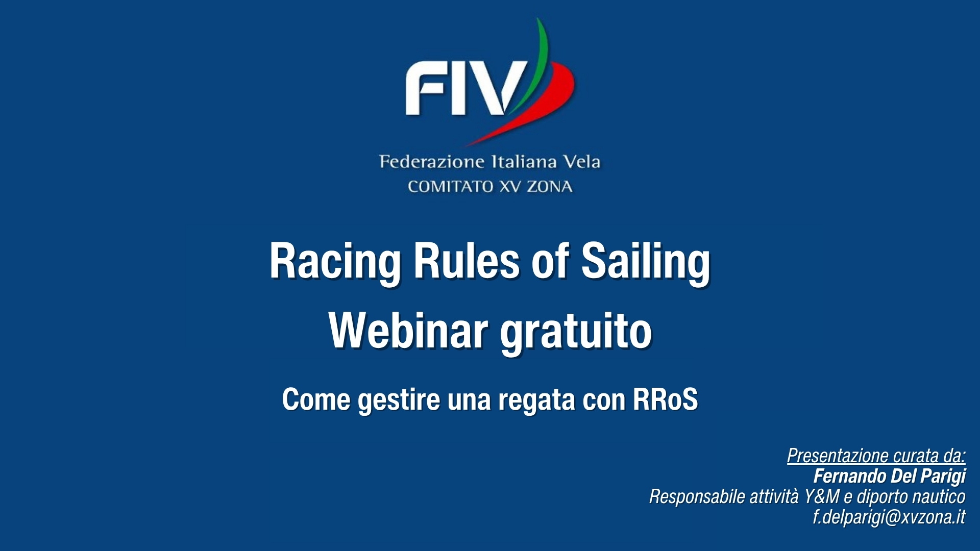 Racing Rules of Sailing Webinar